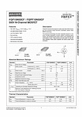 DataSheet FQPF10N50CF pdf